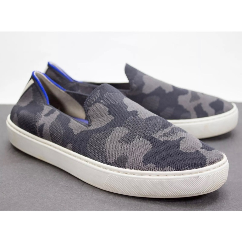 Rothy's Womens US 8 The Original Slip On Sneaker Grey Camo Camouflage Sneakers